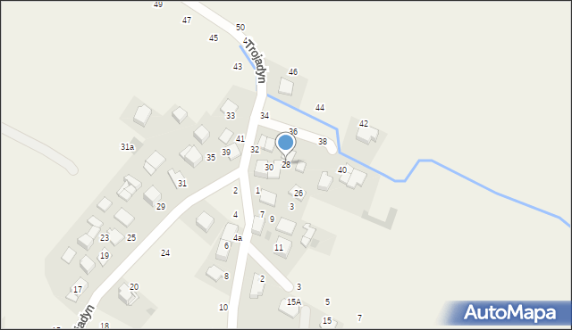 Giebułtów, Trojadyn, 28, mapa Giebułtów