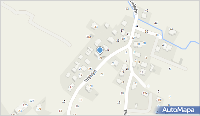 Giebułtów, Trojadyn, 29, mapa Giebułtów
