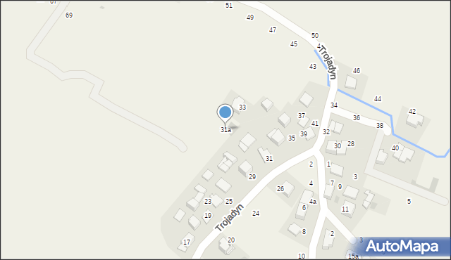 Giebułtów, Trojadyn, 31a, mapa Giebułtów