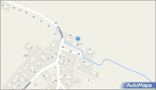 Giebułtów, Trojadyn, 44, mapa Giebułtów