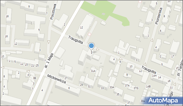 Giżycko, Traugutta Romualda, gen., 2, mapa Giżycko