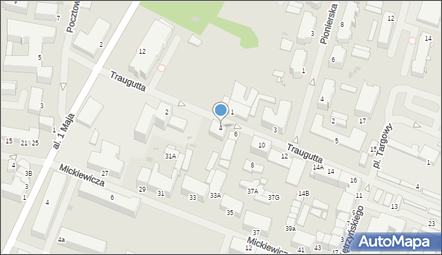 Giżycko, Traugutta Romualda, gen., 4, mapa Giżycko