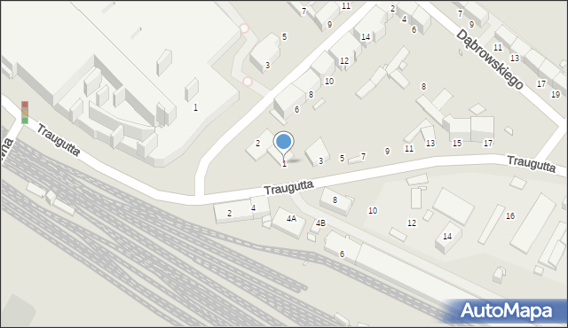 Gliwice, Traugutta Romualda, gen., 1, mapa Gliwic