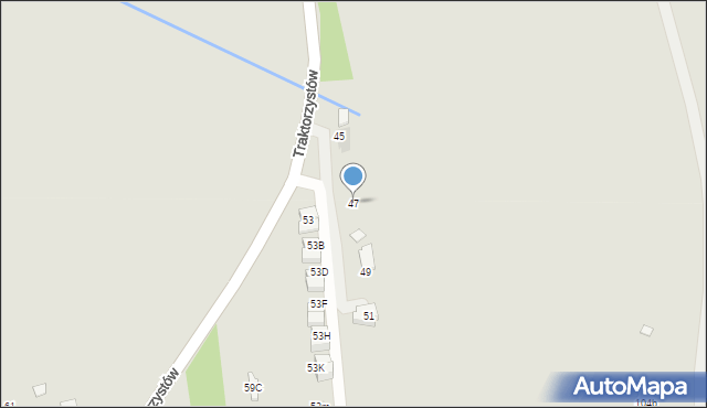 Gliwice, Traktorzystów, 47, mapa Gliwic