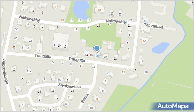 Głowno, Traugutta Romualda, gen., 18, mapa Głowno