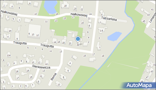 Głowno, Traugutta Romualda, gen., 22, mapa Głowno