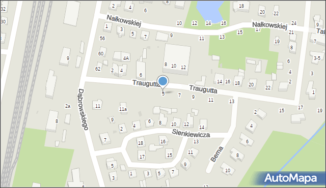 Głowno, Traugutta Romualda, gen., 5, mapa Głowno