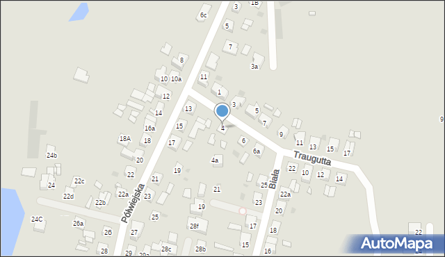 Gniezno, Traugutta Romualda, gen., 4, mapa Gniezna