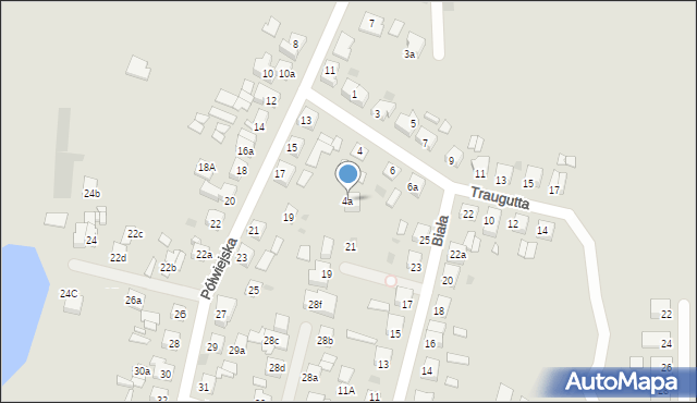 Gniezno, Traugutta Romualda, gen., 4a, mapa Gniezna