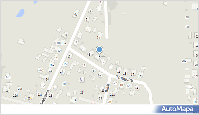 Gniezno, Traugutta Romualda, gen., 5, mapa Gniezna