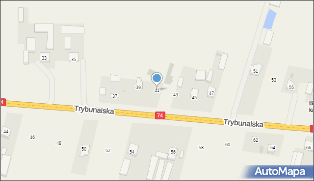Gomulin-Kolonia, Trybunalska, 41, mapa Gomulin-Kolonia