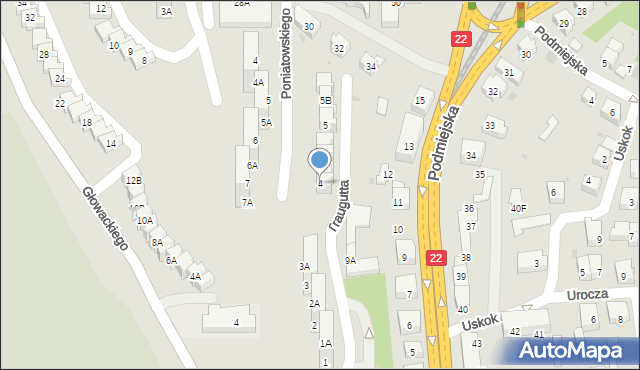 Gorzów Wielkopolski, Traugutta Romualda, gen., 4, mapa Gorzów Wielkopolski