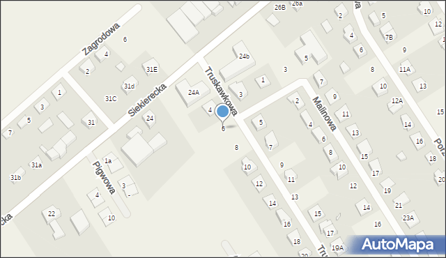 Gowarzewo, Truskawkowa, 6, mapa Gowarzewo