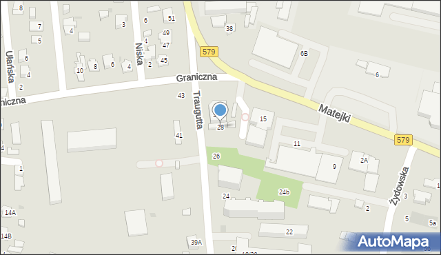 Grodzisk Mazowiecki, Traugutta Romualda, gen., 28, mapa Grodzisk Mazowiecki