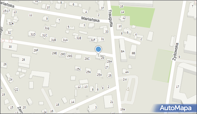 Grodzisk Mazowiecki, Traugutta Romualda, gen., 29b, mapa Grodzisk Mazowiecki
