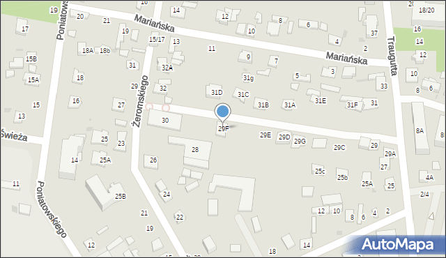 Grodzisk Mazowiecki, Traugutta Romualda, gen., 29F, mapa Grodzisk Mazowiecki