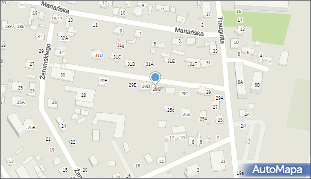 Grodzisk Mazowiecki, Traugutta Romualda, gen., 29G, mapa Grodzisk Mazowiecki