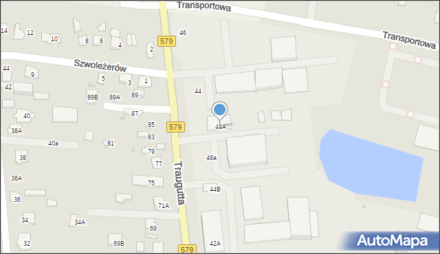 Grodzisk Mazowiecki, Traugutta Romualda, gen., 44A, mapa Grodzisk Mazowiecki