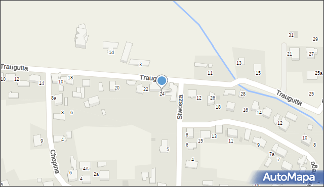 Gromiec, Traugutta Romualda, gen., 24, mapa Gromiec