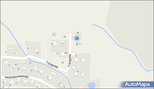 Gromiec, Traugutta Romualda, gen., 34, mapa Gromiec