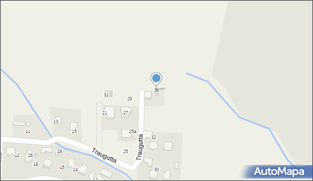 Gromiec, Traugutta Romualda, gen., 36, mapa Gromiec