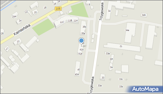 Gryfice, Trzygłowska, 41c, mapa Gryfice