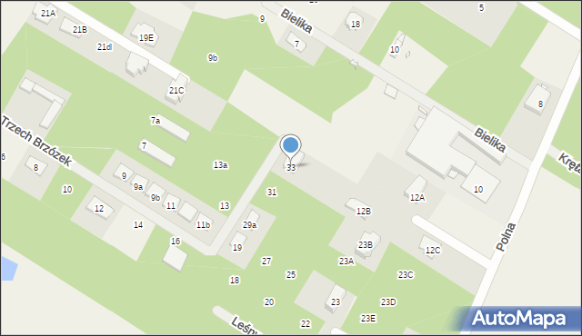 Henryków-Urocze, Trzech Brzózek, 15, mapa Henryków-Urocze