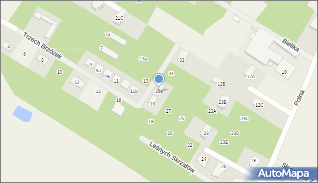 Henryków-Urocze, Trzech Brzózek, 19a, mapa Henryków-Urocze