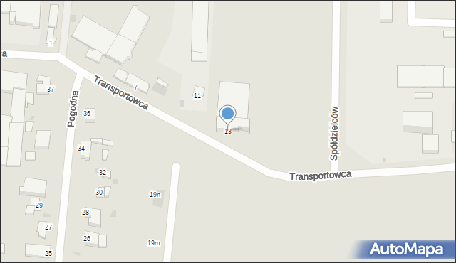 Inowrocław, Transportowca, 13, mapa Inowrocławia