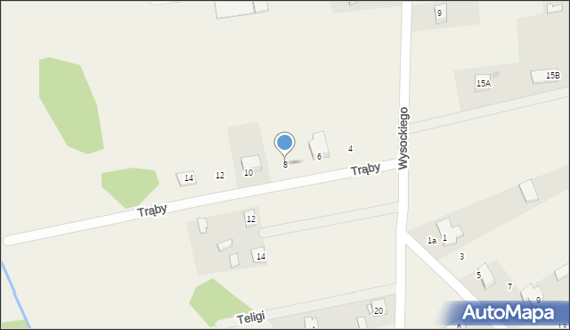 Jaktorów-Kolonia, Trąby Mikołaja, 8, mapa Jaktorów-Kolonia