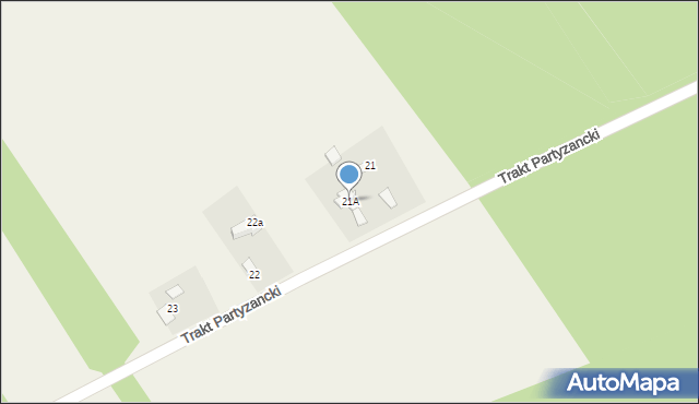 Janówek, Trakt Partyzancki, 21A, mapa Janówek