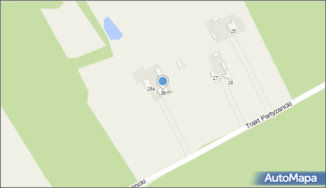 Janówek, Trakt Partyzancki, 28, mapa Janówek
