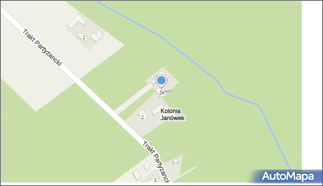 Janówek, Trakt Partyzancki, 2A, mapa Janówek
