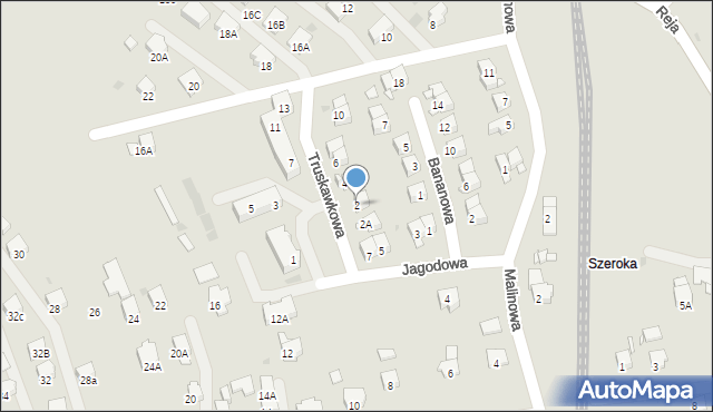 Jastrzębie-Zdrój, Truskawkowa, 2, mapa Jastrzębie-Zdrój