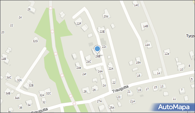Jastrzębie-Zdrój, Traugutta Romualda, gen., 24B, mapa Jastrzębie-Zdrój