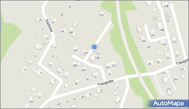 Jastrzębie-Zdrój, Traugutta Romualda, gen., 32E, mapa Jastrzębie-Zdrój