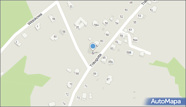 Jastrzębie-Zdrój, Traugutta Romualda, gen., 64, mapa Jastrzębie-Zdrój