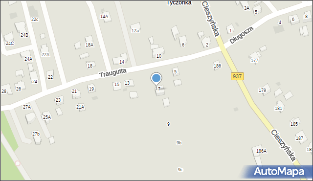 Jastrzębie-Zdrój, Traugutta Romualda, gen., 9A, mapa Jastrzębie-Zdrój