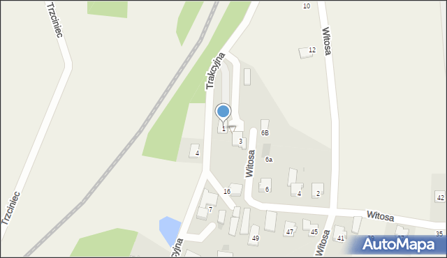 Jawiszowice, Trakcyjna, 1, mapa Jawiszowice