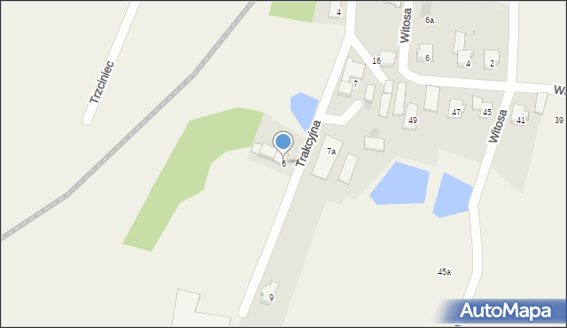 Jawiszowice, Trakcyjna, 6, mapa Jawiszowice