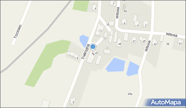 Jawiszowice, Trakcyjna, 7a, mapa Jawiszowice