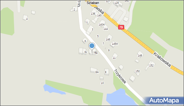 Jaworzno, Trzykrotek, 6b, mapa Jaworzno