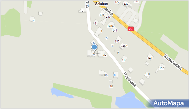 Jaworzno, Trzykrotek, 6c, mapa Jaworzno