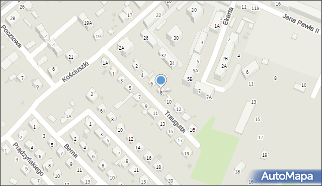 Jaworzyna Śląska, Traugutta Romualda, gen., 8, mapa Jaworzyna Śląska