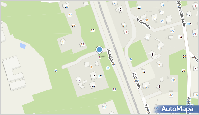 Jedlicze B, Truskawkowa, 1, mapa Jedlicze B