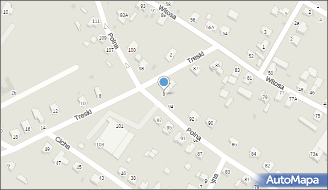 Jelcz-Laskowice, Treski Jerzego, 3, mapa Jelcz-Laskowice
