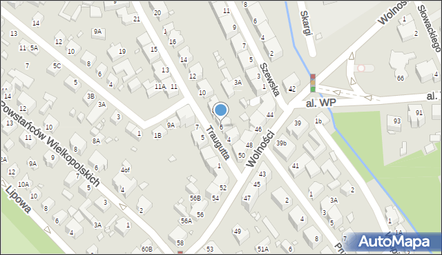 Jelenia Góra, Traugutta Romualda, gen., 6, mapa Jelenia Góra