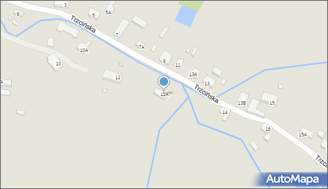 Jelenia Góra, Trzcińska, 12A, mapa Jelenia Góra