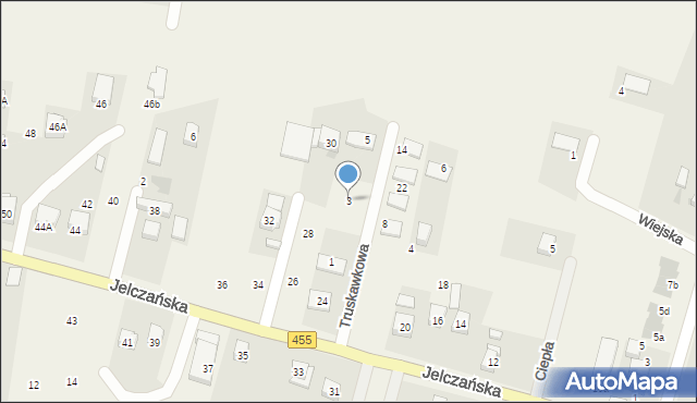 Jeszkowice, Truskawkowa, 3, mapa Jeszkowice