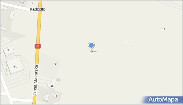 Kadzidło, Trasa Mazurska, 10, mapa Kadzidło